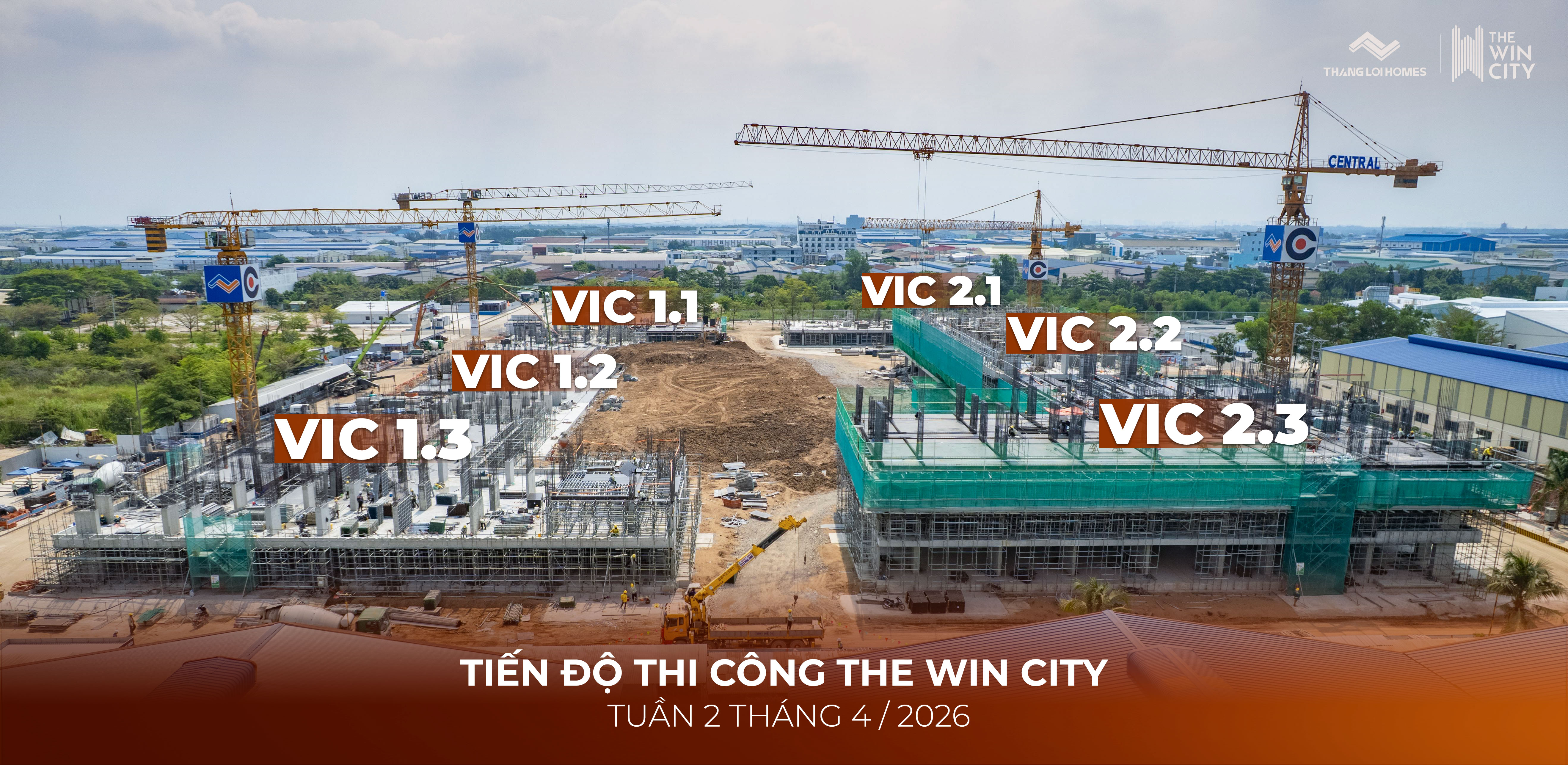 Tiến độ The Win City Tháng 04/2026