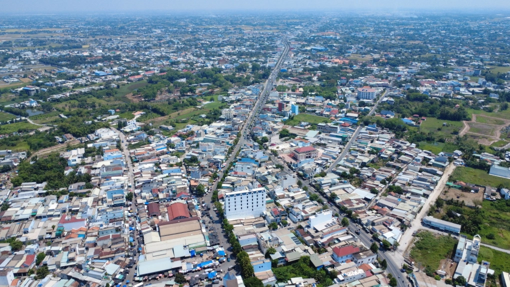 Một góc khu vực Đức Hòa - Hậu Nghĩa hiện nay. Ảnh: Hoàng Nam